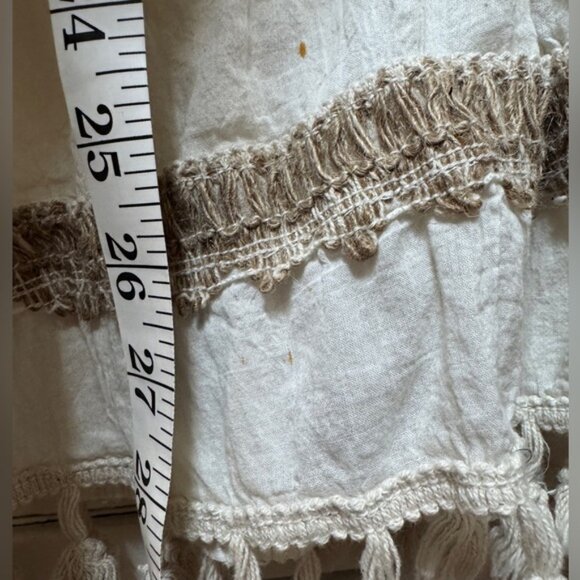 Me2Magic 100% Cotton Floral Eyelet Lace Embroidered Boho Hippie Maxi Dress Large - Picture 11 of 16